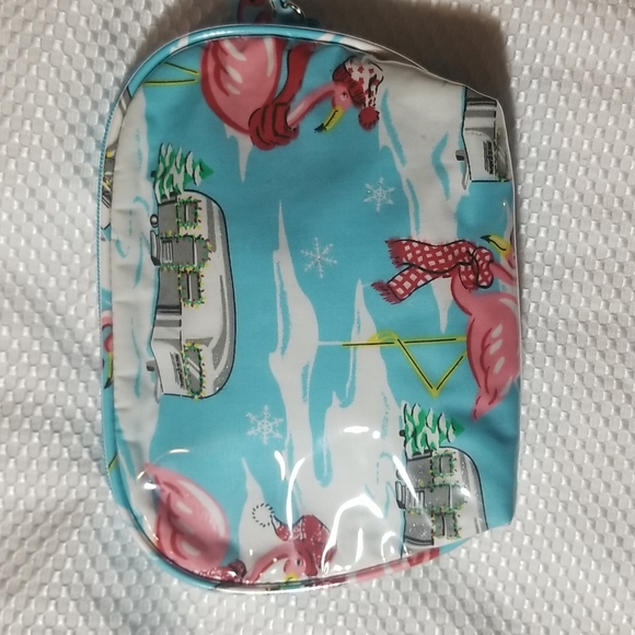 NICK & NORA FLAMINGO HOLIDAY COSMETIC CASE - Picture 2 of 8